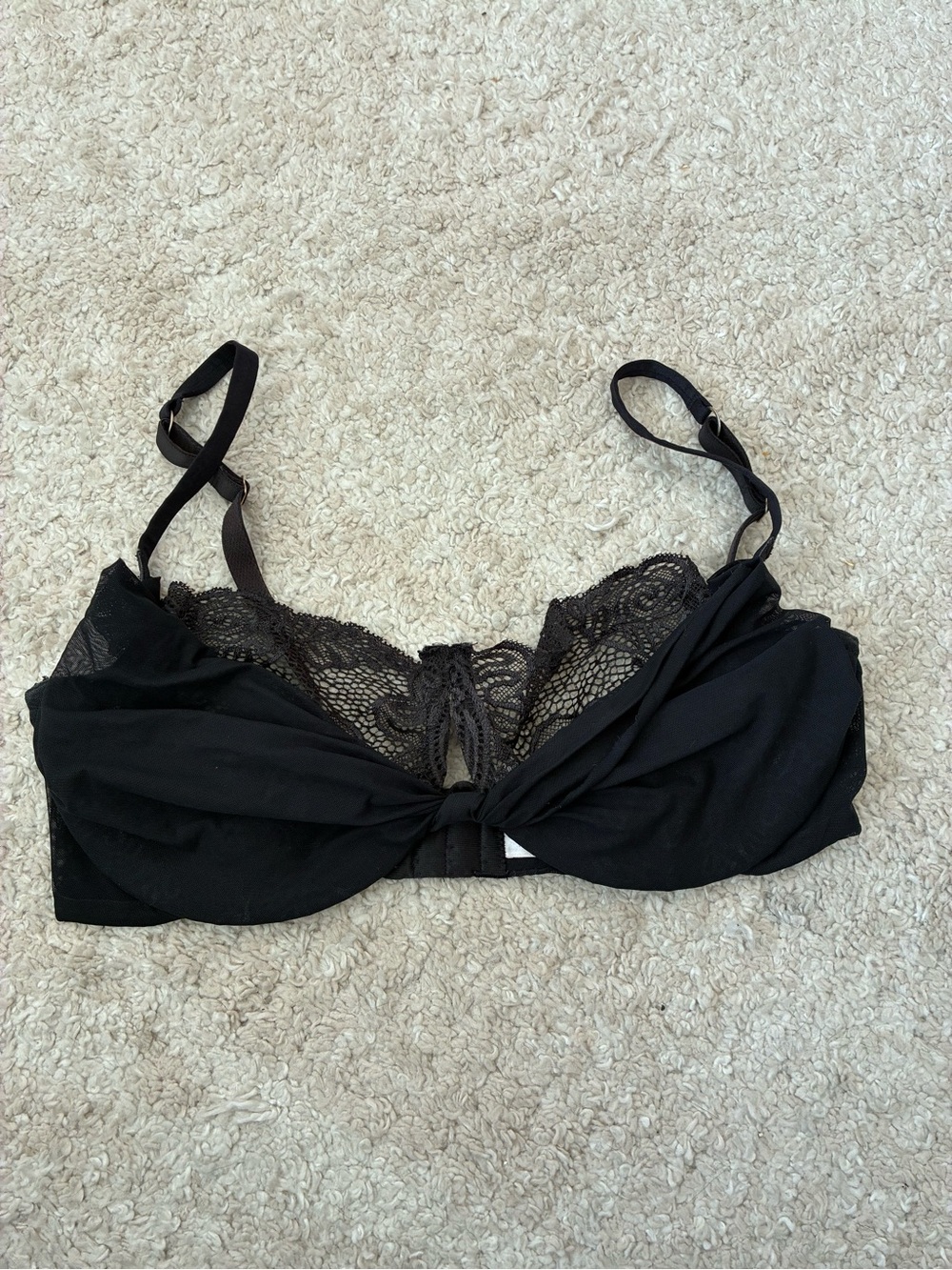 Victoria’s Secret Very Sexy Black Lace Mesh Bra 38D